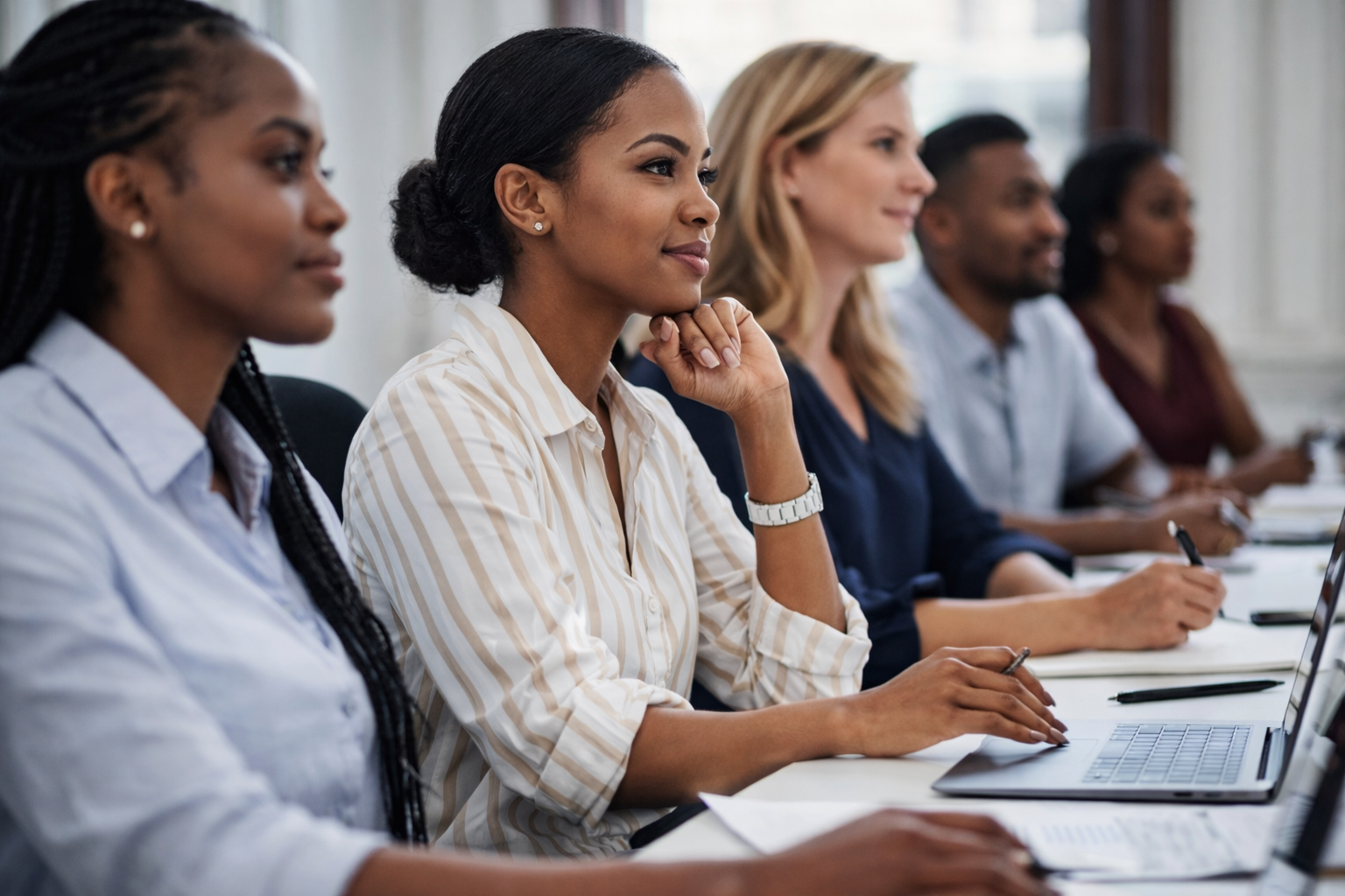 Professionals participating in a training session